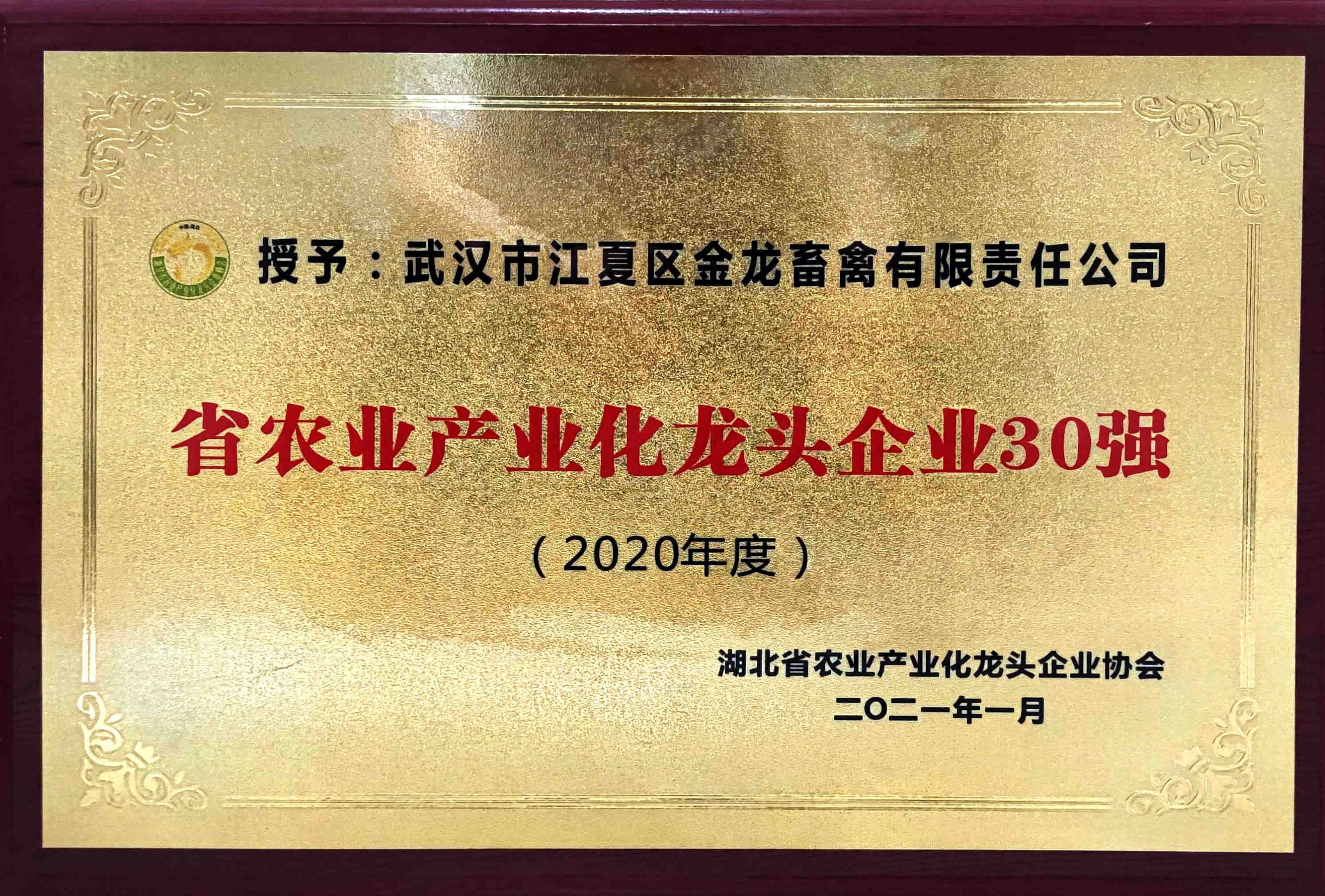 省農業(yè)產業(yè)化龍頭企業(yè)30強